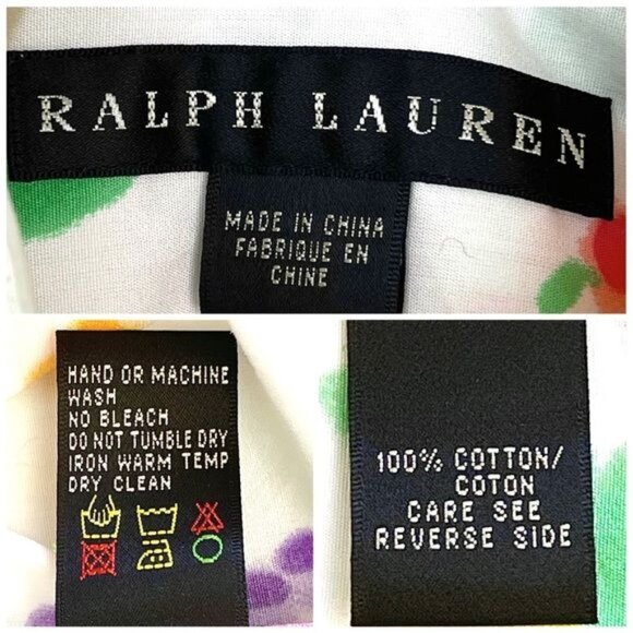 Ralph Laurent Black label Resort floral button down shirt size 8 - Picture 5 of 6